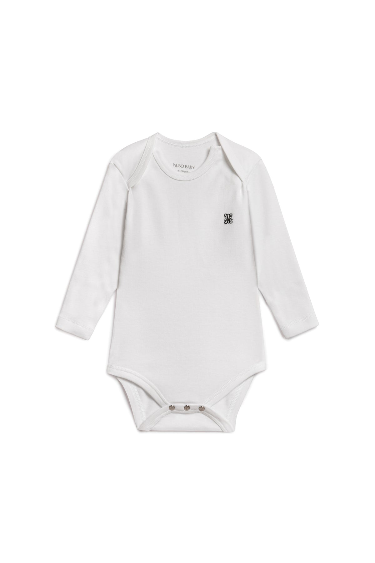Uzun Kollu Monogram Nakışlı Body