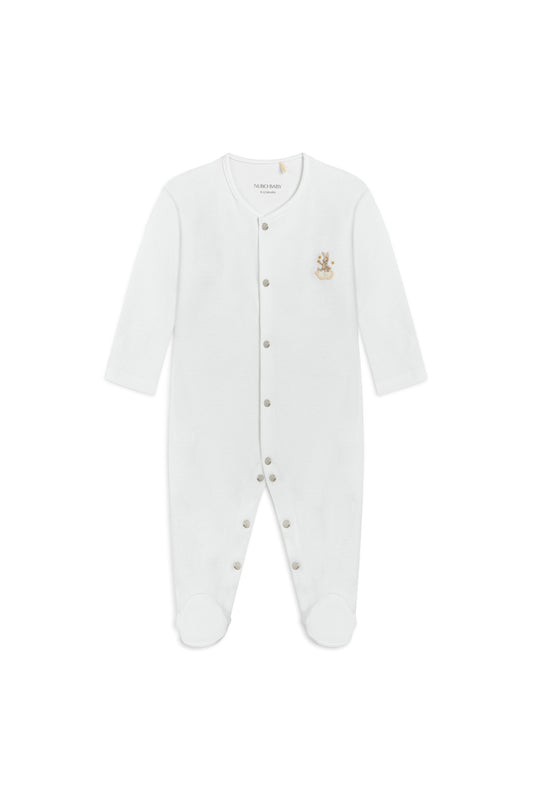 Tavşan Nakışlı Pijama Tulum