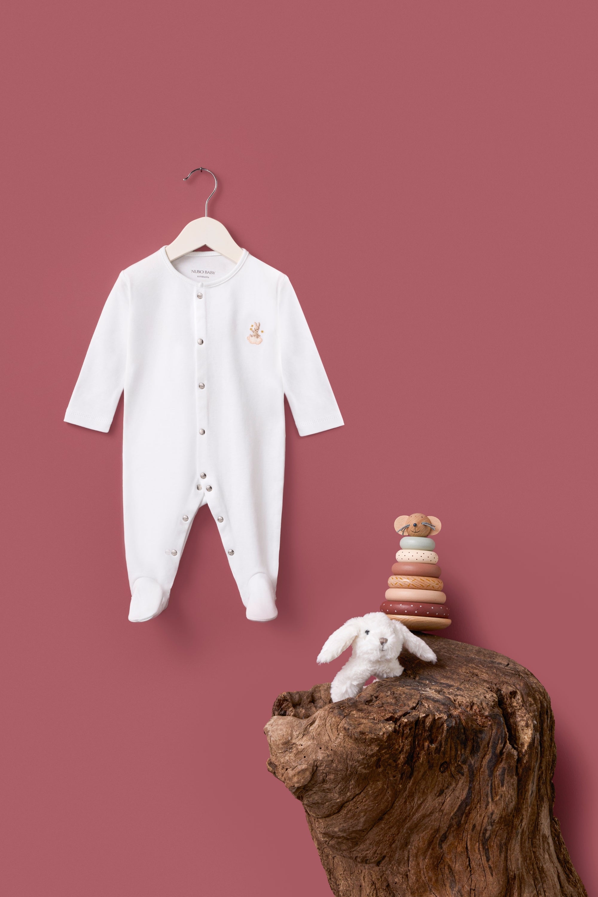 Tavşan Nakışlı Pijama Tulum
