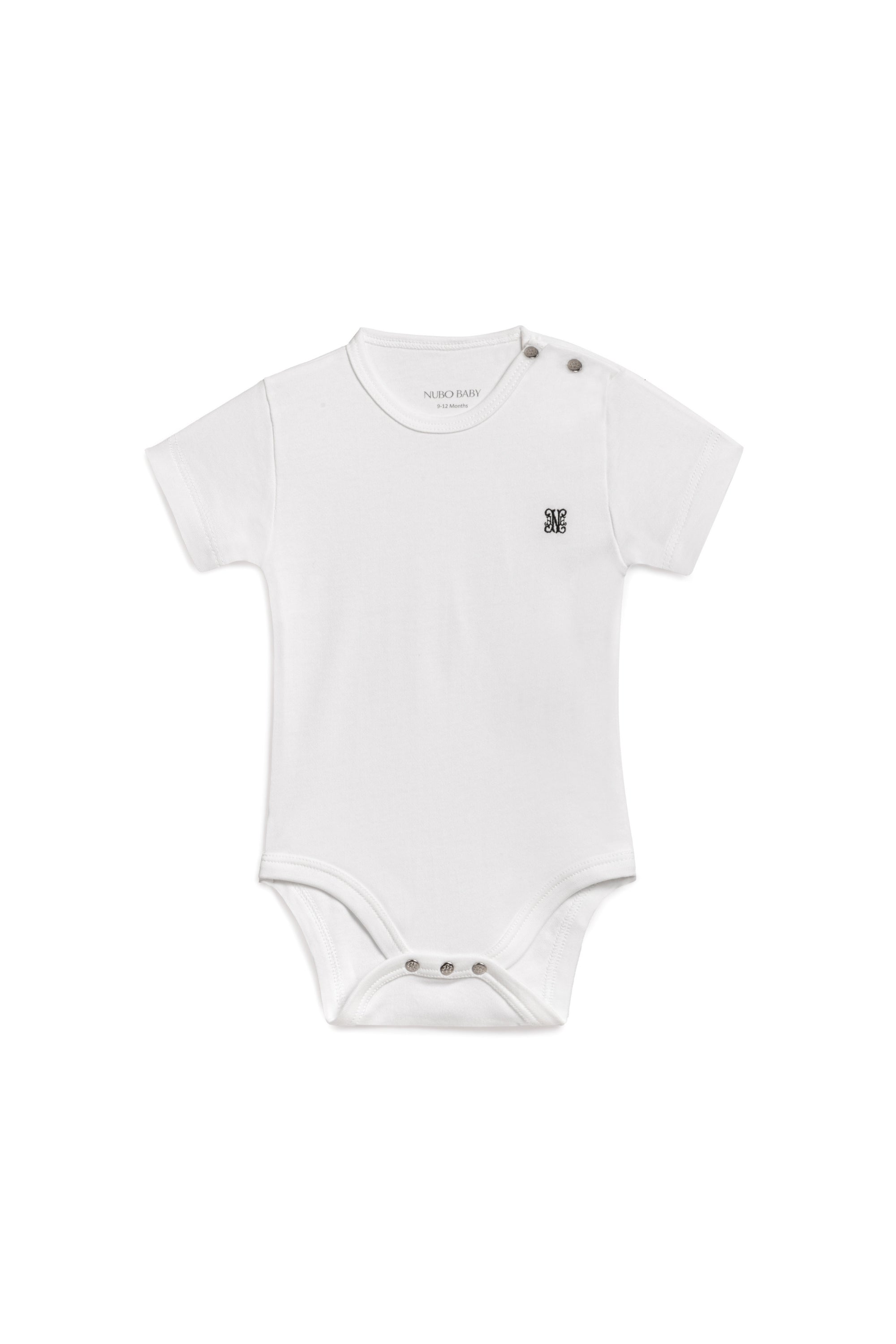  Kısa Kollu Monogram Nakışlı Body