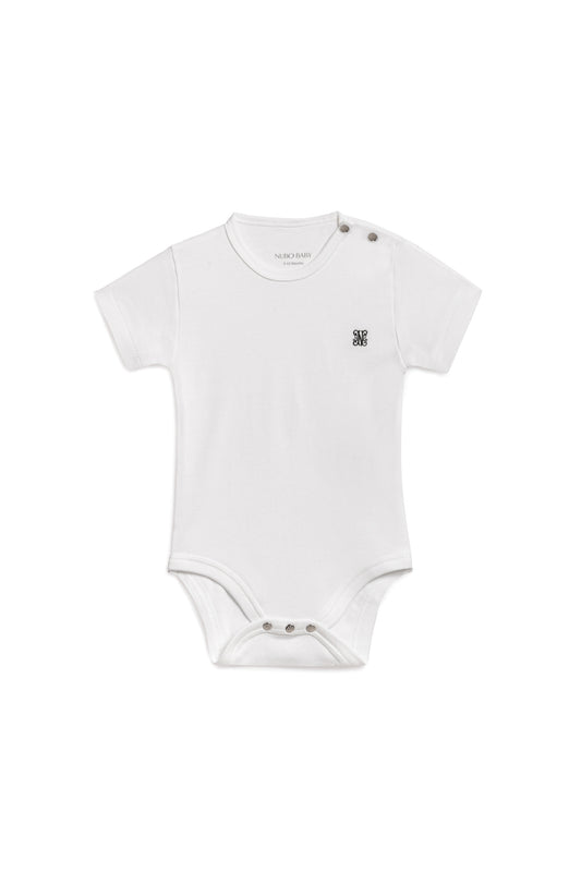  Kısa Kollu Monogram Nakışlı Body