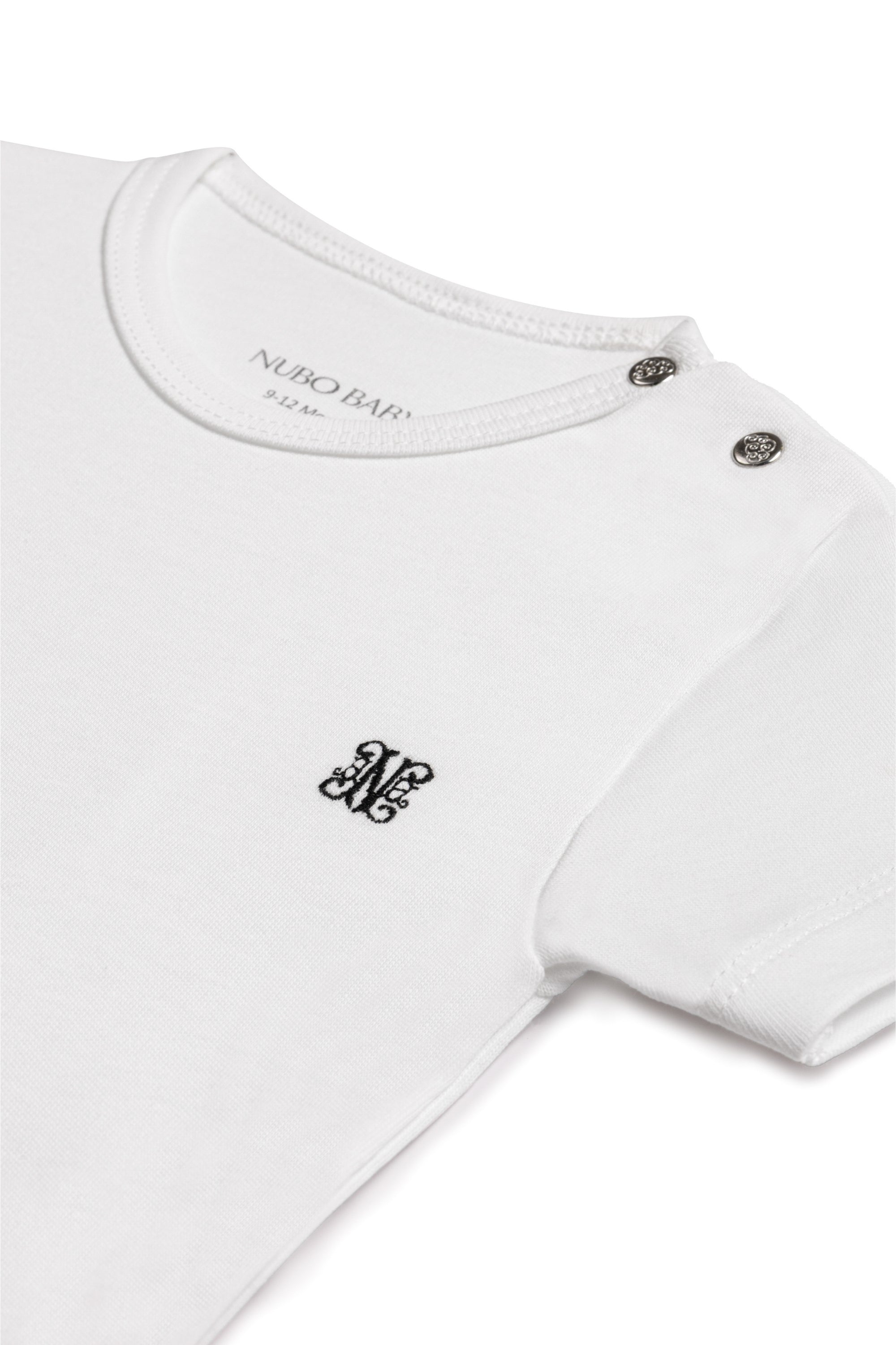  Kısa Kollu Monogram Nakışlı Body