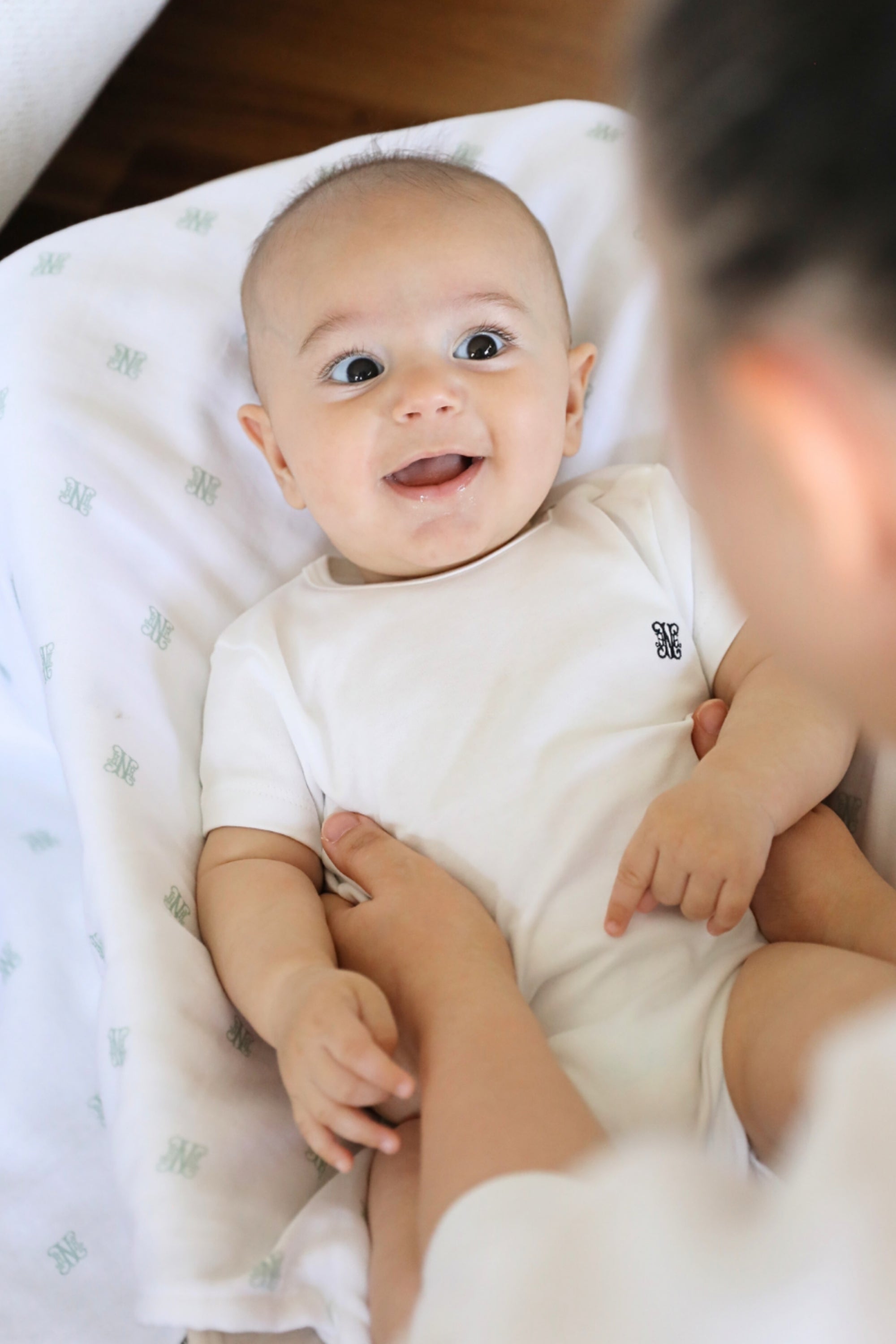  Kısa Kollu Monogram Nakışlı Body