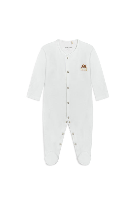 Teddy Nakışlı Pijama Tulum